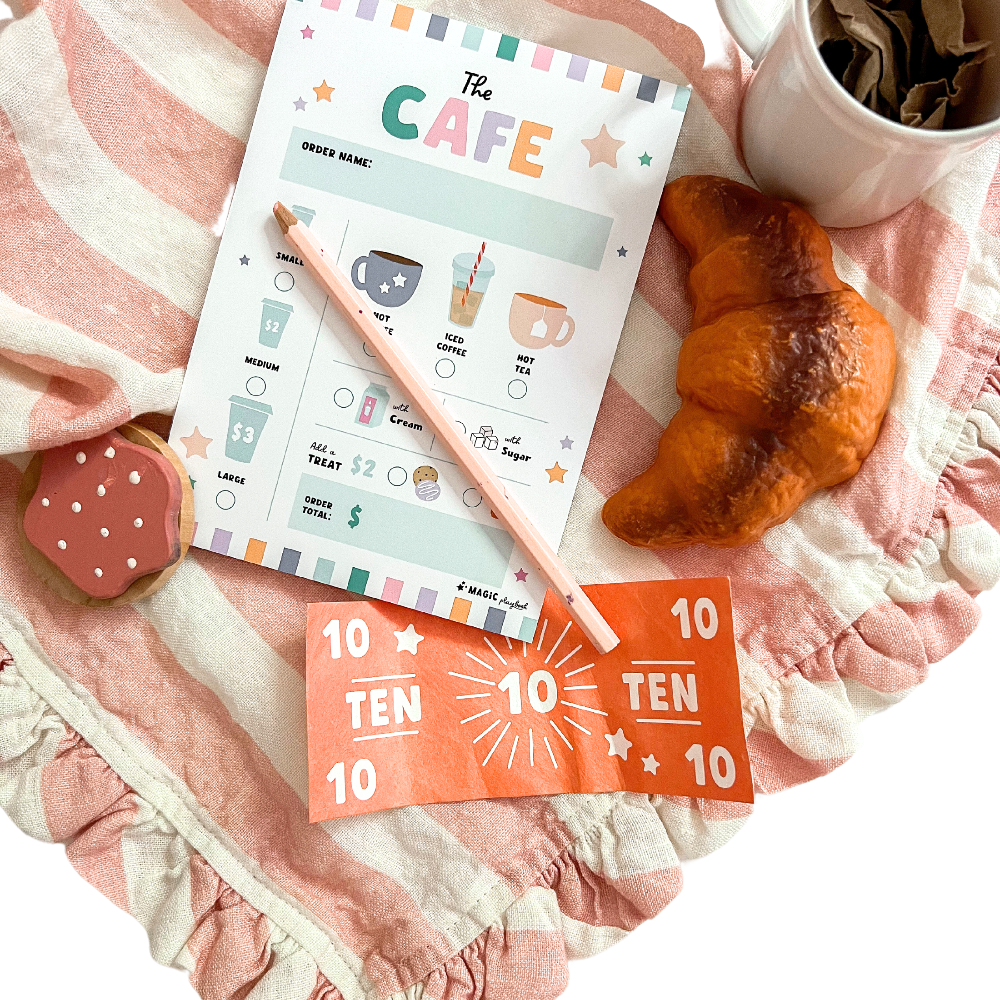 Pretend Play Notebook - The Cafe