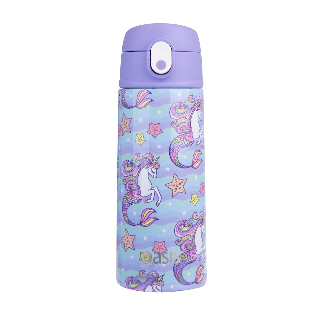 Oasis Stainless Steel Drink Bottles - 550ml - Sipper Straw