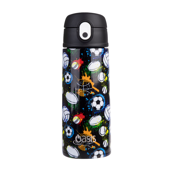 Oasis Stainless Steel Drink Bottles - 550ml - Sipper Straw