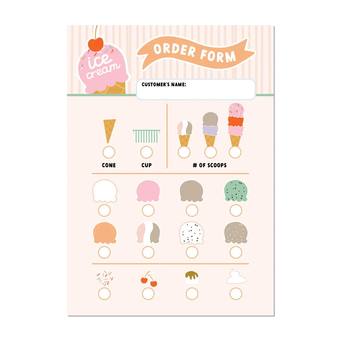 Pretend Play Notepad - Ice cream