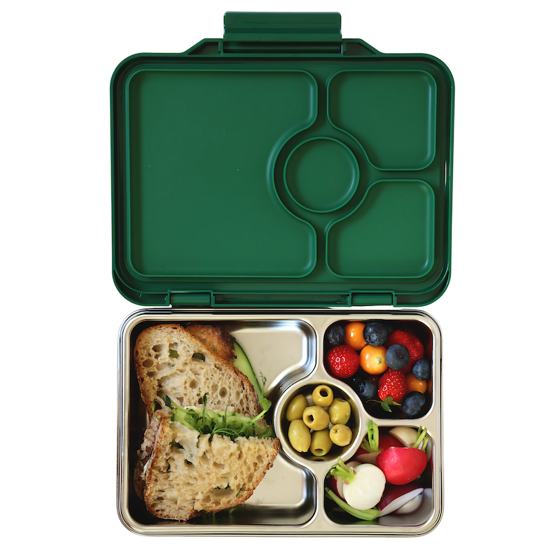 Yumbox Pret Stainless Steel Bento Box – Fits Sandwich, 3 Yumbox Pret Stainless Steel Bento Box – Fits Sandwich, 3
