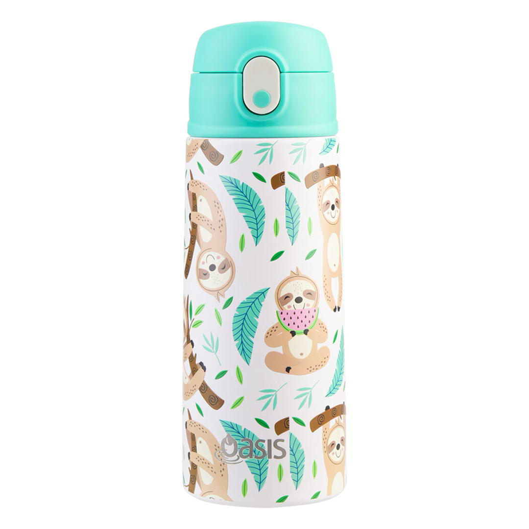 Oasis Stainless Steel Drink Bottles - 550ml - Sipper Straw