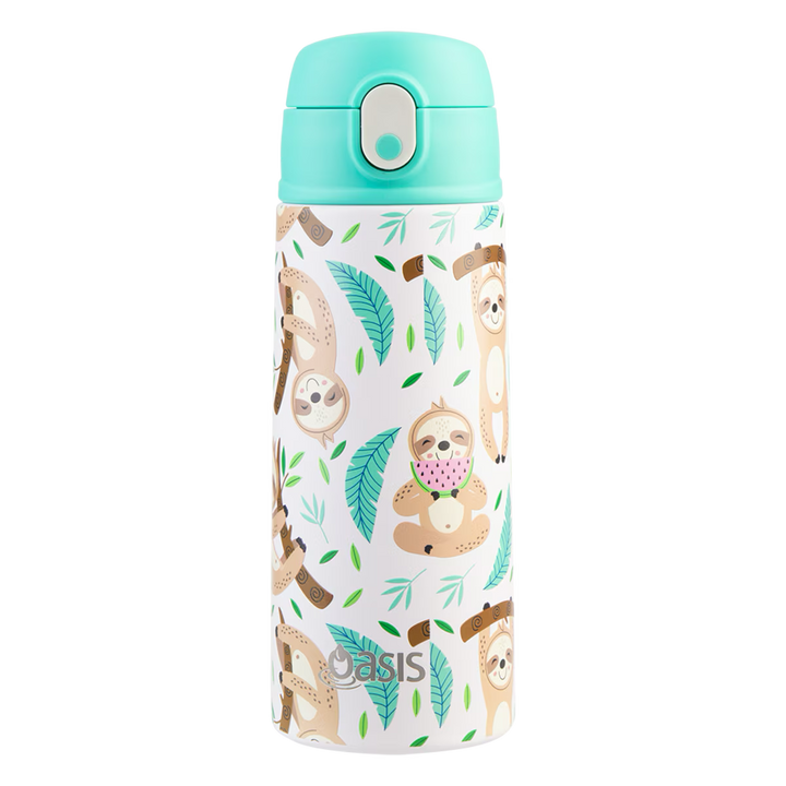 Oasis Stainless Steel Drink Bottles - 550ml - Sipper Straw