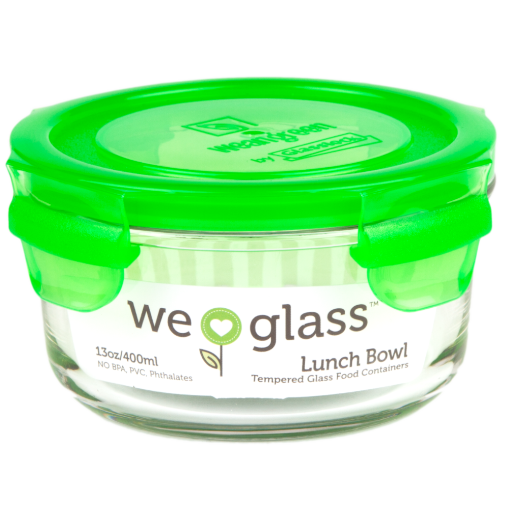 Wean Green 2-Pack Snack Cubes Glass Food Containers (Pea - 4 Pack