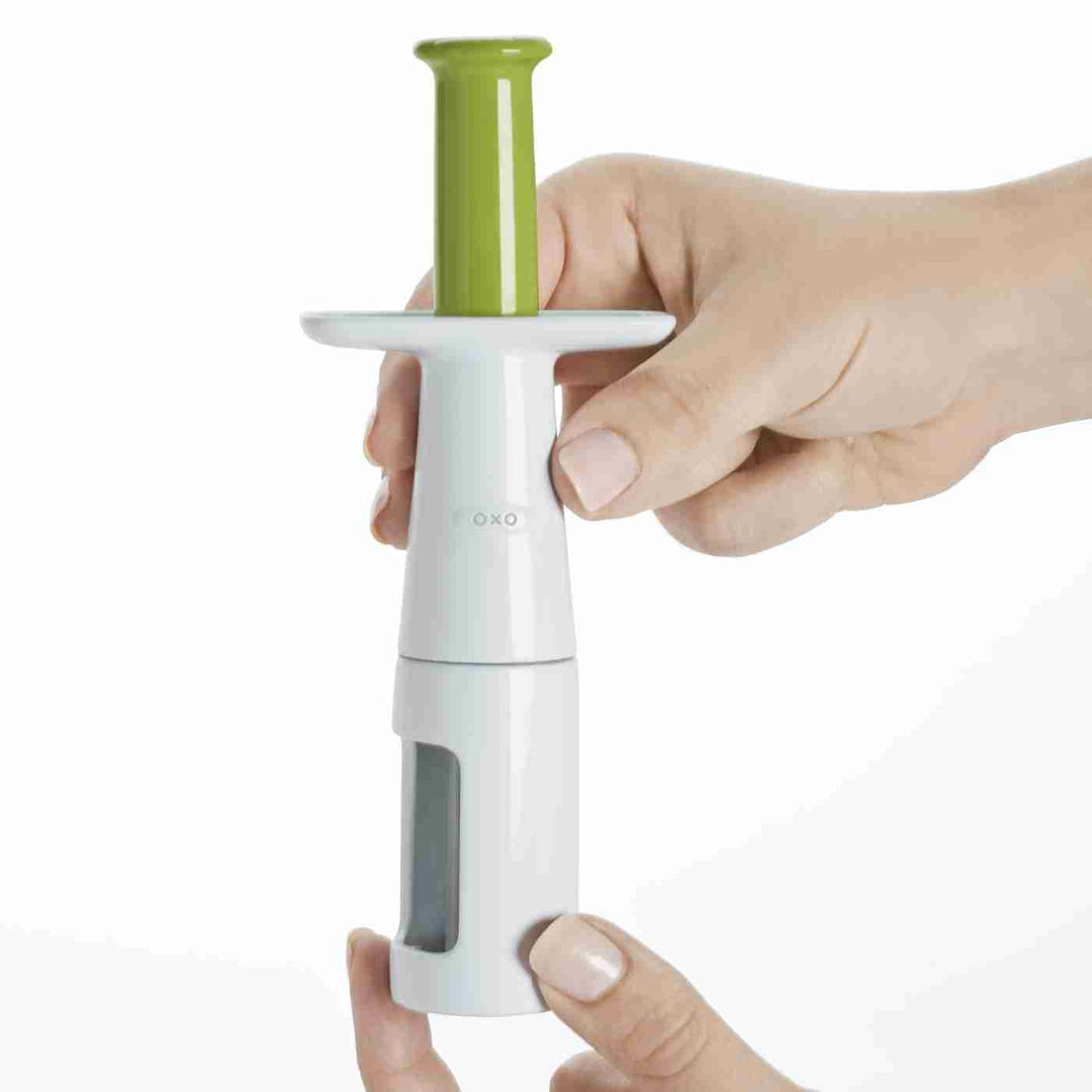OXO Grape Cutter  Removes the choking hazard by cuting into